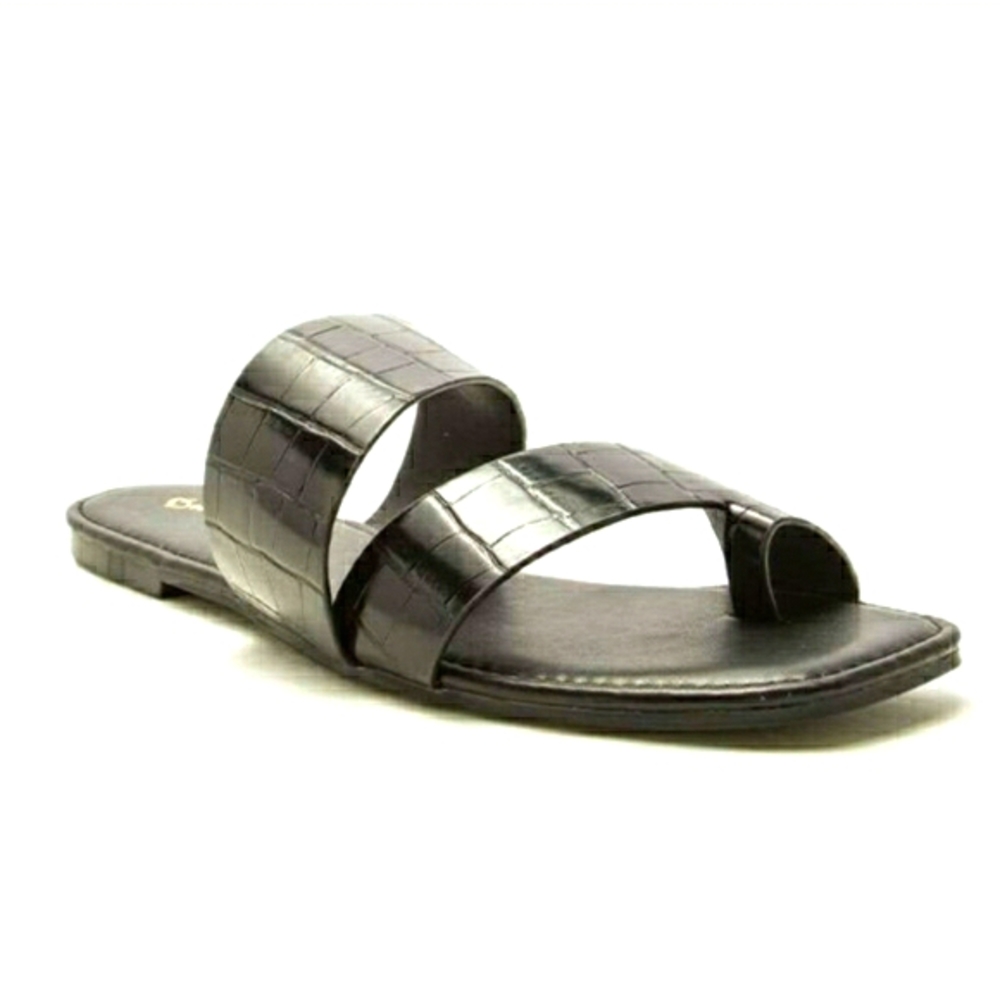 Qupid black crocodile sandals sizes 6.5, 7, 7.5 - Picture 2 of 4
